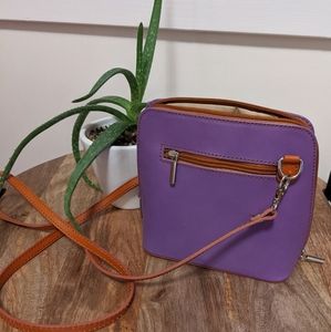 Purple Never Used Vera Pelle cross-body Bag